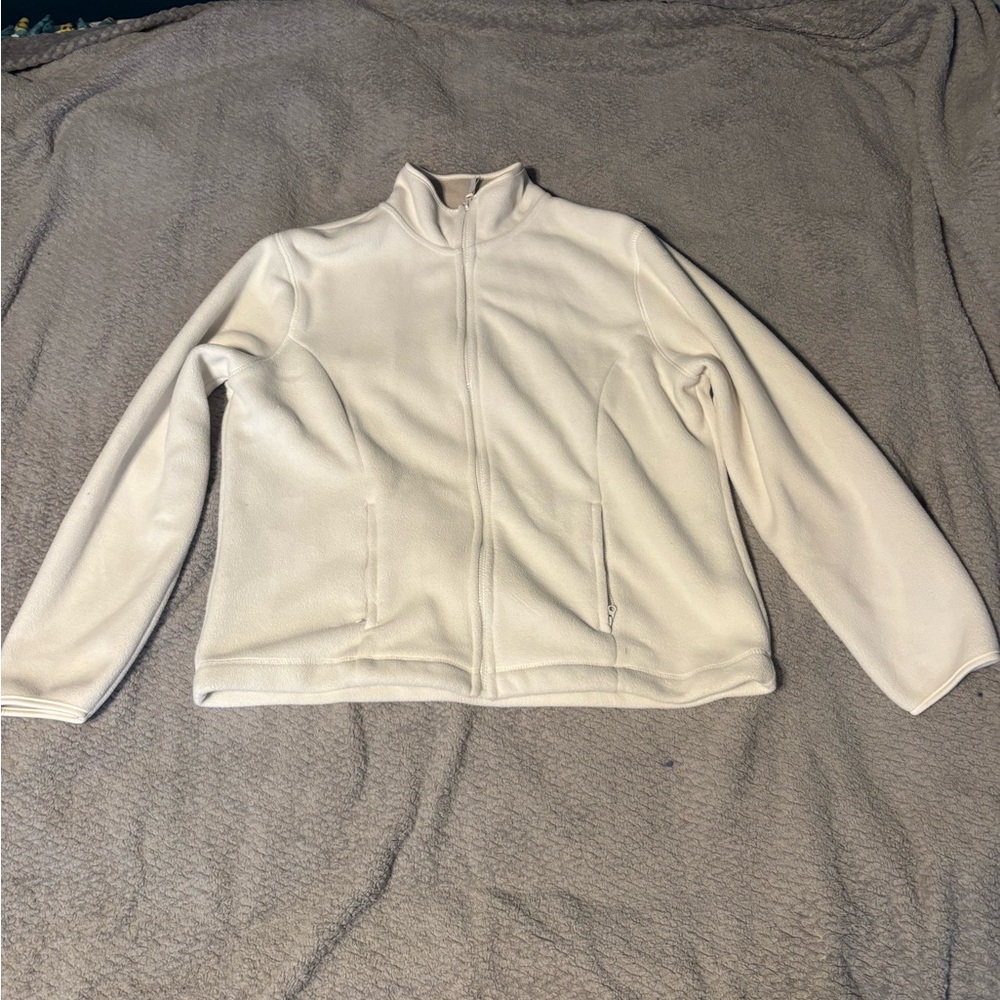 Women's Cream Fleece Jacket